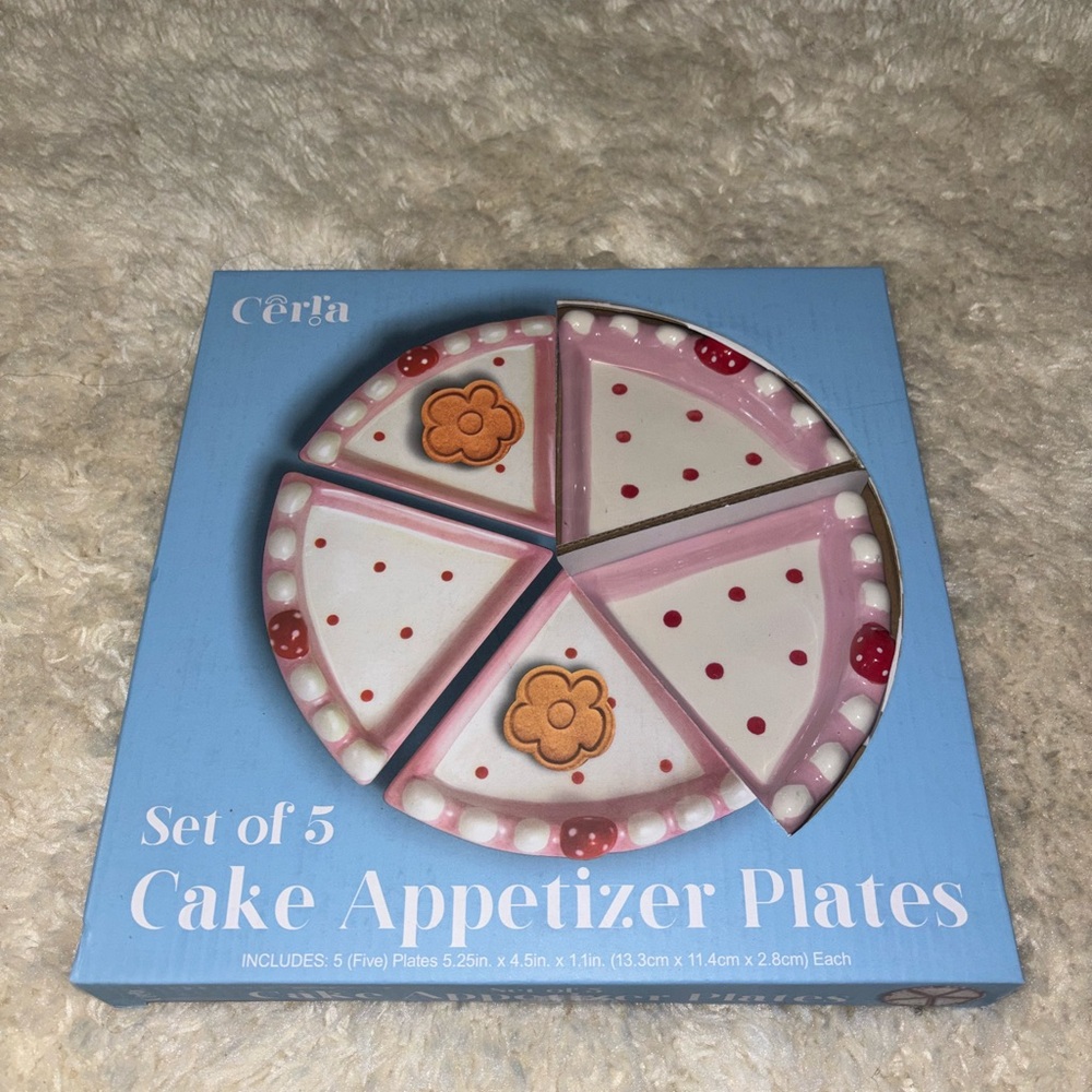 Cerla Cake Appetizer Plates Set of 5